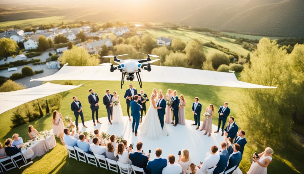 Fotograf ślubny z dronem