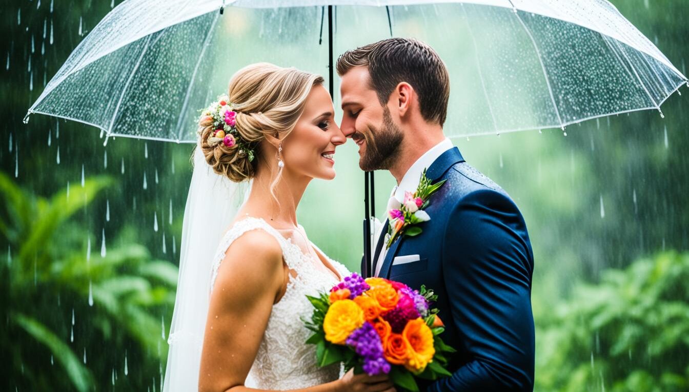 Fotografia ślubna w deszczowy dzień